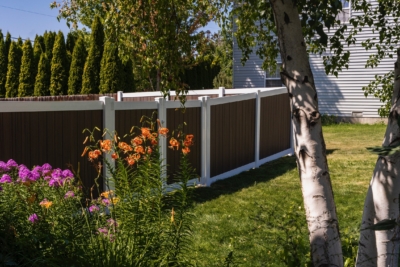1062 Vinyl Privacy Fencing Dual color Privacy fence