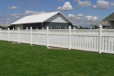 1001 Vinyl Semi Privacy Fencing Vinyl Semi Privacy Fencing with gothic caps